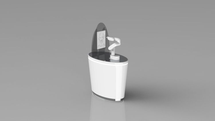 A digital mind that sees. A robot arm that draws.