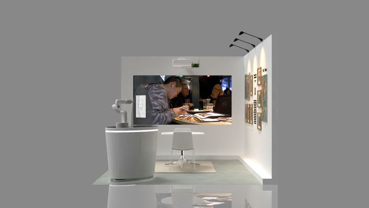 A digital mind that sees. A robot arm that draws.